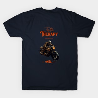 Men's Classic Motorcycle T-Shirt Throttle Therapy | Bratstyle | Café Racer | Motorcycle Gift | Retro, Custom and Classic Motorcycle Riders T-Shirt